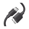 Cable USB Tipo C 3.0 a Micro Tipo B | 1m |Carga Rápida | 5 Gbps | Transferencia de Datos | Blindaje Interior Múltiple | Compatible con Disco Duro Externo, Portátiles, Seagate, Nikon, Canon.
