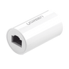Acoplador y Protector (Extensor de Cable Ethernet RJ45) | 1000Mbps | Compatibilidad con Cat7/Cat6/Cat5e | Compatible con POE | Ignífugo | ABS | Color Blanco