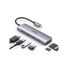 HUB USB-C (Docking Station) 6 en 1 | HDMI 4K@30Hz | 3 Puertos USB 3.0 | Lector Tarjeta SD + Micro SD (TF) Uso Simultáneo | Chip de Última Generación | Potente Disipación de Calor | Caja de Aluminio.