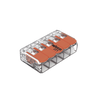 Conector Eléctrico / Borne de Conexión con Palancas / 5 Puntos / 32A 450V / CAGE CLAMP® / Policarbonato Transparente / Para 0.14-4 mm²