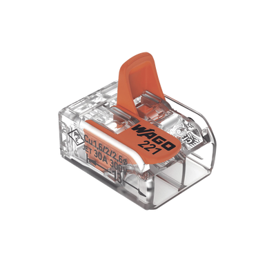 Conector de empalme compacto para todo tipo de conductores transparente 2 conectores CAL 20 a 10