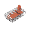 Conector Eléctrico / Borna de Conexión con Palancas / 5 Puntos / 6 mm² Máximo / 30A 450V / Transparente / CAGE CLAMP® / UL-ENEC-CB