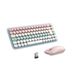 Paquete de Teclado y Mouse | 85 teclas en Español | Bluetooth y 2.4GHz | Mouse Ambidiestro | Sensor de DPI ajustable | Efectos de Iluminación del Teclado | Amplia compatibilidad | Color Rosa.