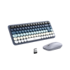 Paquete de Teclado y Mouse | 85 teclas en Español | Bluetooth y 2.4GHz | Mouse Ambidiestro | Sensor de DPI ajustable | Efectos de Iluminación del Teclado | Amplia compatibilidad | Color Azul.