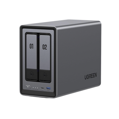 NASync DXP2800 | SO UGOS Pro | Intel N100 12th Gen Intel® 4 Core | 2 Bahías SATA hasta 48TB | 2-Bahias (M.2 NVMe) hasta 16TB | 8GB DDR5 (Exp. a 16GB) | Ethernet 2.5G | HDMI 4K | 2* USB2.0 | 1*USB 3.2Gen | 1* USB 3.2Gen2 | 1*USB-C 3.2Ge