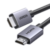 Cable HDMI 2.0 de Nylon Trenzado | 1 m | 4K@60Hz | ARC | Dolby ATMOS | True HD | DTS HD | HDR | 3D Inversivo | 3 modos de Visualización | 3 Capas de Protección + 4 de Blindaje | Niquelado | Carcasa de Aluminio.