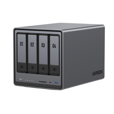 NASync DXP4800 | SO UGOS Pro | Intel N100 12th Gen Intel® Quad Core | 4-Bahias (SATA) hasta 96TB | 2* M.2 SSD hasta 16TB| 8GB DDR5 (Exp. a 16GB) | 2.5Gb Dual Ethernet | HDMI 4K | 2* USB2.0 | 1*USB 3.2Gen | 1* USB 3.2Gen2 | 1*USB-C 3.2Gen2 | SD