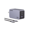 Cargador de 100W serie Nexode Pro | 3 Puertos de Carga Rápida | 2 USB-C | 1 USB-A | Tecnología GaNInfinity | PD3.1 de 100W / QC4.0 | Tecnología de Protección Térmica | Optimiza la Carga | Caja de Aluminio | Incluye Cable