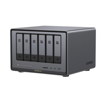 NASync DXP6800 Pro | SO UGOS Pro | Intel® i5 1235u 10-Core | 6-Bahias (SATA) Hasta 144TB | 2* M.2 SSD Hasta 16TB | 8GB DDR5 (Exp. a 64GB) | 2 Thunderbolt4 | 2*10GbE | 1*USB3.2 Gen2 | 2*USB 2.0 | 2*USB 3.2Gen2 | HDMI 2.1 8K | SD 4.0
