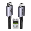 Cable HDMI 2.1 de 8K@60Hz | 2 m | 48Gbps | HDR10+ | 3D Inversivo| eARC | Dolby ATMOS | VVR | QMS | QFT | ALLM | 3 modos de Visualización | Certificado HDMI 8K | Niquelado | Nylon Trenzado | Carcasa de Aluminio.