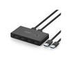 Conmutador USB para Compartir 4 Puertos USB 3.0 a 2 PC Ìs | Cambio Mediante Botón | Incluye Dos Cables USB de 1.5 m | ABS | Permite que 2 Usuarios Compartan 4 Dispositivos Periféricos USB3.0, como una impresora, un escáner, etc.