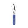 Bobina de 305 Metros de Cable BLINDADO / 2 x 22 AWG / Uso INTERIOR / Azul / Tipo CMP-CL3P, FPLP, FT6 / UL de COMUNICACIÓN de datos