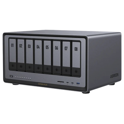 NASync DXP8800 Plus | SO UGOS Pro | Intel X86 12th Gen Intel® Core i5 | SSD 128 GB | 8-Bahias (SATA) | 8GB DDR5 (Exp. a 32GB) | 2* M.2 SSD | 4 Puertos Thunderbolt4 | WiFi | 1*USB3.2 Gen2, 10Gb/s | HDMI 8k.