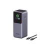Power Bank de 20000mAh | 3 Salidas 130W Max. | USB-A + 2 USB-C | PD 3.0 | QC3.0 | FCP | SCP | Pantalla Inteligente | Carcasa Ignifuga | Color Gris | Incluye Cable USB de 50cm | Carga tu Laptop de Manera Segura.