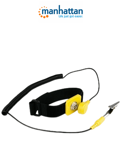 MANHATTAN 410144 - Pulsera antiestática Protección contra descargas estáticas / Cable de 1.8 m