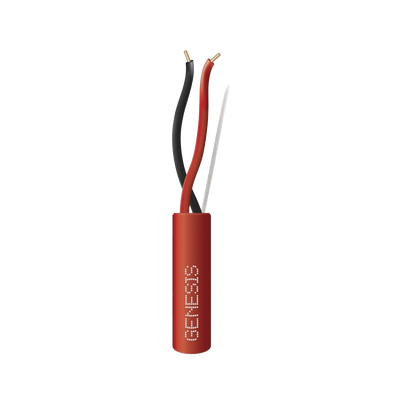 Carrete de Alambre 305 Metros / 2 x 16 AWG / Color Rojo / Tipo FPLR, CL3R, (UL) FT4 / Para Aplicaciones en Sistemas de Detección de Incendio y Sistemas de Evacuación.
