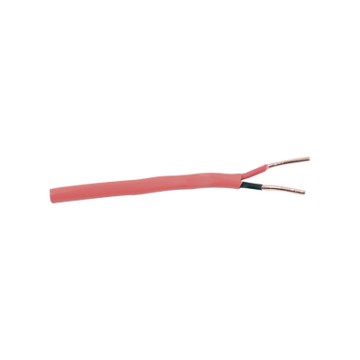 Carrete de Alambre de 305 Metros / 2 x 14 AWG / Riser / Tipo FPLR-CL3R / Color Rojo / Para Aplicaciones en Paneles de Detección de Incendio y Sistemas de Evacuación