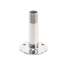 Montaje recto de acero inoxidable de 4 pulgadas de alto y 3 de base.