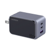 Cargador de 65W serie Nexode S | 3 Puertos de Carga Rápida | 2 USB-C | 1 USB-A | Tecnología GaN II | PD3.0 | QC4.0 | FCP/SCP/AFC/PPS/PPS2.0 | Tecnología de Protección Térmica | Optimiza la Carga | Carcasa Ignifuga.