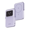 Power Bank Serie UNO Inalambrico | 10000mAh | 7.5W/20W | Con Emojis de Estado | Carga Rápida USB-C Bidireccional | Pantalla TFT Inteligente | Con Holder | Color Purple.