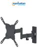 MANHATTAN 461405 - Soporte para Pantallas de 13 a 42 Pulgadas/ 20 Kg de Carga/ Brazo Articulado Doble/ Distancia a la Pared de Hasta 27.3 cm/ Acero Solido/ Ajuste de Inclinación y Angulo/ VESA 75/ 100/ 200x100/ 200/ I&MBFIN