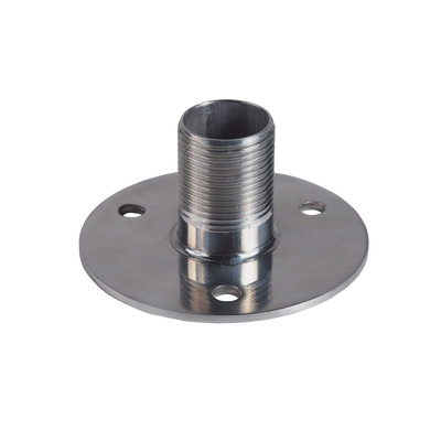 Montaje recto de 1, acero inoxidable, base con brida