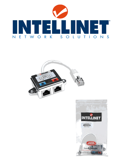 INTELLINET 504195 - Distribuidor RJ45 modular Cat 5E / Comprar en pares / permite dividir en 2 puertos un cable Blindado Cat 5E/ Utilizado en pares uno en cada extremo del lazo Sobre Pedido