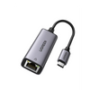 Adaptador de Red USB-C 3.1 (5 Gbps) a RJ45 | Thunderbolt 3 | Admite 10/100/1000 Mbps | Chip Inteligente | Amplia Compatibilidad | Caja de Aluminio | Longitud del cable 10 cm.