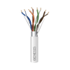 Carrete de 305 Metros de Cable Cat5e / Calibre 24 AWG BLINDADO / PLENUM / Color Blanco para aplicaciones de Voz y Datos