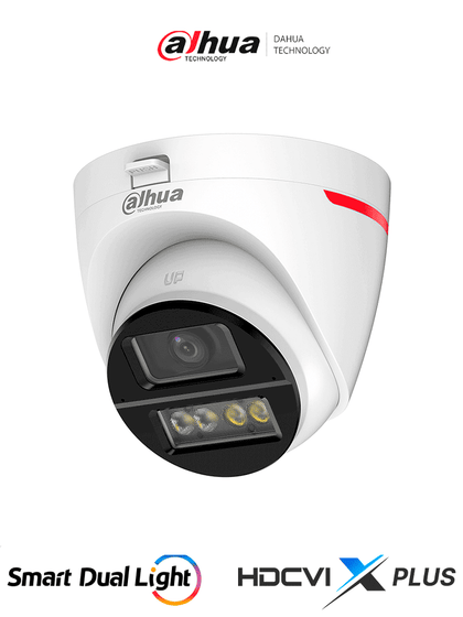 DAHUA DH-HAC-HDW1249XN-IL-A-PRO - Cámara Domo HDCVI 2MP WizColor/ Imagen 24 Horas a Color/ Corrección de Distorsión de Imagen mediante IA/ Iluminador Dual Inteligente/ Hasta 50m de Distancia de Iluminación/ Doble Mic Incorp/ Campo de Visión de Hasta 101°