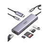 HUB USB-C (Docking Station) 7 en 1 | 2 USB-A 3.0 (5Gbps) | 1 USB-C PD Carga 100W | HDMI 4K@60Hz | RJ45 (Gigabit Ethernet) | Lector Tarjetas SD + Micro SD (TF) Uso Simultáneo | Cable de Nylon Trenzado | Caja de Aluminio.