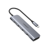 HUB USB-C Multipuertos / HDMI 4K@30Hz / 3 Puertos USB-A 3.0 / Lector Tarjeta SD+TF (Uso Simultáneo) / 6 en 1 / Carcasa de Aluminio.