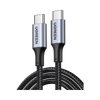 Cable USB-C a USB-C | 1 Metro | Carga Rápida de hasta 100W | Transferencia de datos 480 Mbps | PD3.0 | QC4.0/3.0/2.0 | FPC | AFC | Protección Integrada| Caja de Aluminio | Nylon Trenzado | Amplia Compatibilidad | Color Negro.