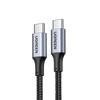 Cable USB-C a USB-C | 2 Metros | Carga Rápida de hasta 100W | Transferencia de datos 480 Mbps | PD3.0 | QC4.0/3.0/2.0 | FPC | AFC | Protección Integrada| Caja de Aluminio | Nylon Trenzado | Amplia Compatibilidad | Color Negro.