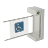 Torniquete De Cortesía Motorizado / Acabado En Acero Inoxidable Con Hoja de Acrílico / Bidireccional / Compatible con Cualquier Control De Acceso de Contacto Seco