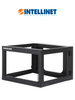 INTELLINET 716031 - Rack abierto de 19 para montaje en pared, 4 postes, 6U, marco abatible, 60 cm de profundidad, color negro RAL 9004, ensamblado