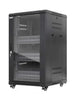 INTELLINET - 716222 - Gabinete 19 Pro Line con extractores de aire, 18U / Frente de 600 mm, unidad de ventilación con dos extractores de aire instalados en el techo, profundidad de 600 mm, Ensamblado, negro RAL 9004