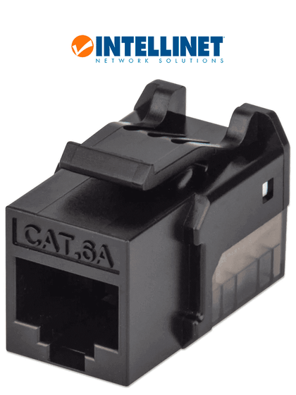 INTELLINET 772327 - Jack Keystone Cat 6A FastPunch UTP, color negro