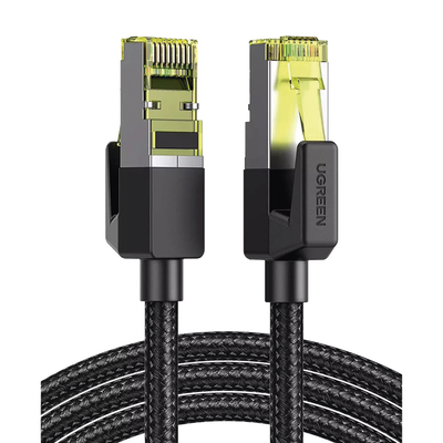 Cable Ethernet Cat7 CLASSâ… F/FTP Redondo con Malla de Nylon 2 Metros