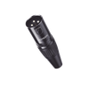 Conector de Audio XLR Tipo Canon Macho / PVC / ABS / Aleación Zinc / Anti Oxidante / Anti Caida / Sin aflojarse / Apertura Ajustable de 6.0 a 7.0 mm / Soldable