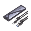 Carcasa Disco Duro NVME M.2 (Enclosure) | Hasta 2TB | USB3.1 a 10 Gbps | SATA SSD PCIE 3.0 | Soporta M Key y B Key | Compatible con SSD M.2 NVME 2230/2242/2260/2280 | UASP | S.M.A.R.T. | TRIM | ESD Incorporado | Caja de Aluminio.