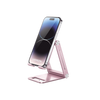 Soporte para Teléfono Celular de Aluminio / Angulo Ajustable / Amplia Compatibilidad con dispositivos de 4.7'' a 7.9'' / Antideslizante / Antiarañazos / Plegable / Color Rosa
