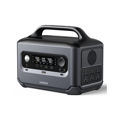 Estación de Energía Portátil 600W (680Wh) | 5 AC 600 W | 2 USB-C 100W | 2 USB-A 22.5 W | 1 Toma de Encendedor | 2 Salidas CC5521 | BMS | WIFI | Bluetooth | APP | Tipo LiFePo4 | Ciclo de vida 3000.