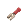 Terminal tipo hembra aislada 0.250 / 22 - 16 AWG / Rojo / Para baterías con teminal F1 / Paquete de 25 piezas.