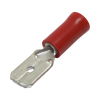 Terminal tipo macho aislada / 22 - 16 AWG / Rojo / Paquete de 25 piezas.