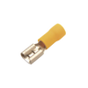Terminal tipo hembra aislada 0.250 / 12 - 10 AWG / Amarillo / Para baterías con terminal F1 / Paquete de 25 piezas.