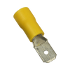 Terminal tipo macho aislada / 12 - 10 AWG / Amarillo / Paquete de 25 piezas.