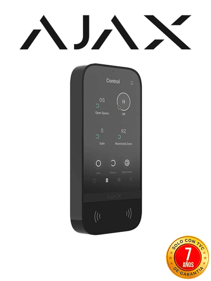 Ajax KeyPad TouchScreen -Teclado inalámbrico con pantalla táctil para gestionar un sistema Ajax Color Negro 81507.148.BL3