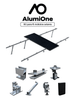 1V6 arreglo de 6 Paneles - Kit de montaje para 6 módulos solares con inclinación de 15º a 30º en vertical / dimensiones 2382 X 1134 mm / Para 6 paneles no incluidos