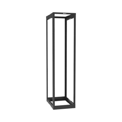 Rack de Cuatro Postes Estándar de 19, Rieles Roscados #12-24, Profundidad Ajustable de 23 a 42 in, 45 Unidades de Rack, Color Negro